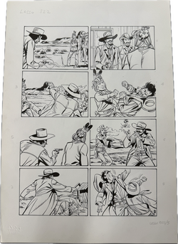 Lasso Originalzeichnung aus Heft 322 (Bastei Verlag) Seite 5 der Story