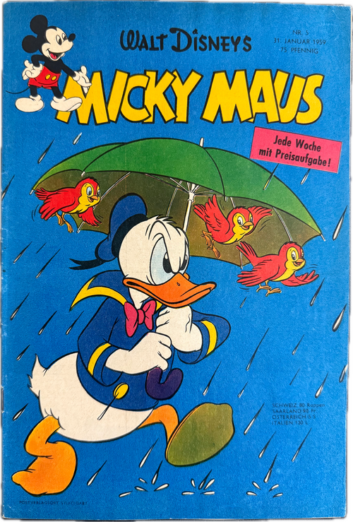 Micky Maus Jahrgang 1959(Ehapa Verlag ab 1951) Nummer 5