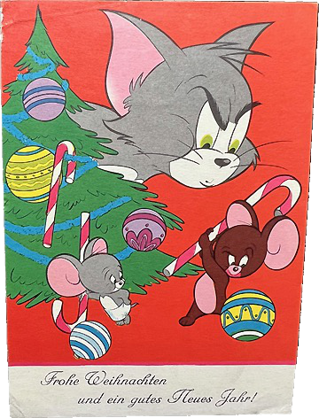 Tom und Jerry Weihnachtsgrusskarte