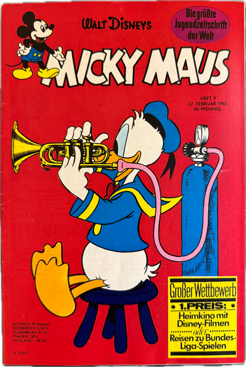 Micky Maus Jahrgang 1965(Ehapa Verlag ab 1951) Nummer  9