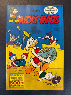 Micky Maus Jahrgang 1968 (Ehapa Verlag ab 1951) Nummer 33 mit Klappseiten