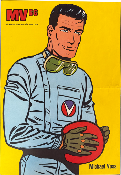 Micky Vision Kiosk-Werbeplakat aus dem Jahr 1966 mit Michael Voss (Michael Vaillant)