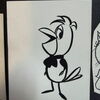 Felix Zeichner Heinz Fechner (1920-2004) - 7 kleine Farbfigurzeichnungen im Comicstil auf Künstlerkarton