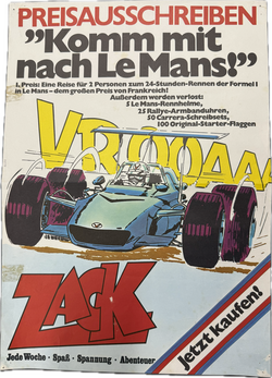 Zack Ankündigungsplakat mit Michel Vaillant Motiv