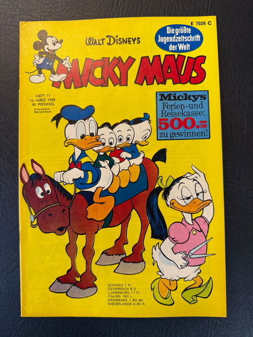 Micky Maus Jahrgang 1968 (Ehapa Verlag ab 1951) Nummer 11 mit Klappseiten