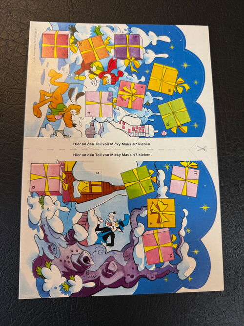 Micky Maus Beilage Adventskalender aus Heft 48 von 1974