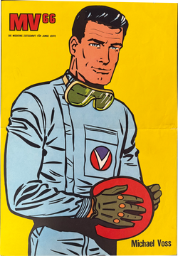 Micky Vision Kiosk-Werbeplakat aus dem Jahr 1966 mit Michael Voss (Michael Vaillant)