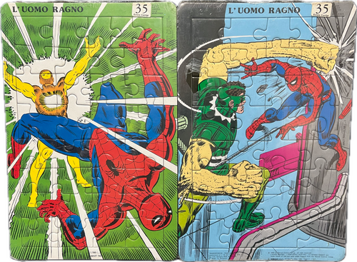 2er-Set seltener originalverpackter Spider-Man Puzzle (ca. A4)