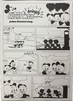 Micky Maus bringts jeden Donnerstag Ankündigungsplskat.