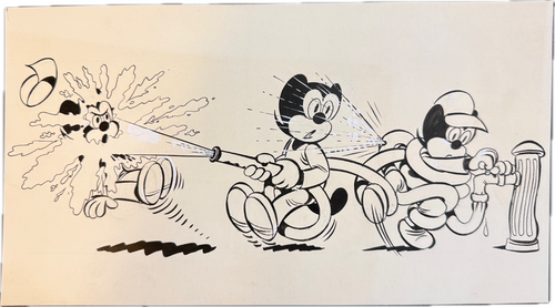 Felix Zeichner Heinz Fechner (1920-2004) - Comicoriginalentwurfszeichnung zum Felix Heft 710 passend (Bastei Verlag)