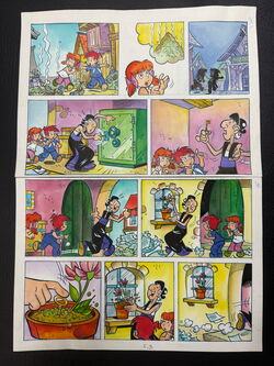 Knax Originalseite (farbig) mit herrlicher Tresorszene