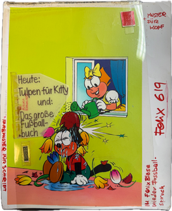 Felix Zeichner Heinz Fechner (1920-2004) - Comicoriginalandruckbogen des Felix Titelbildes von Heft 619 (Bastei Verlag)