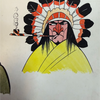 Felix Zeichner Heinz Fechner (1920-2004) - 4  kleine  Farbfigurzeichnungen im Comicstil auf Künstlerkarton