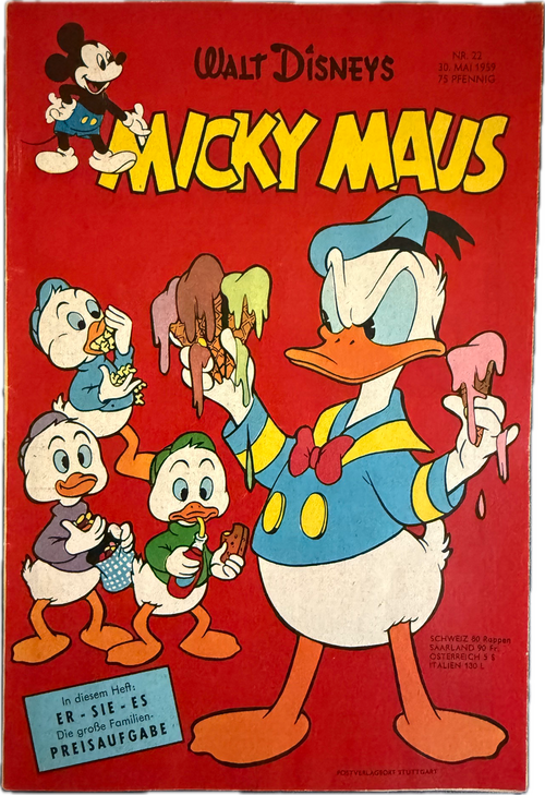 Micky Maus Jahrgang 1959(Ehapa Verlag ab 1951) Nummer 22