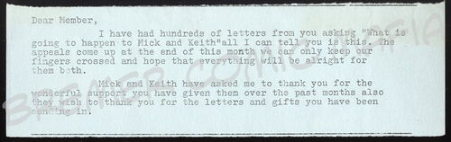 Rolling Stones  - Original-Fan-Club-Schreiben der 60er Jahre (Motiv 271)