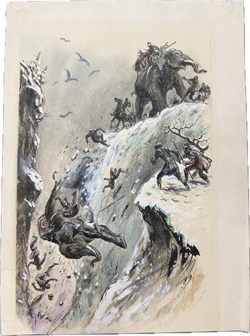 Fix & Foxi 4er-Set Originalzeichnungen - Wohl aus dem Magazinteil „Ich weiß mehr“