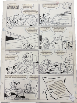 Fix und Foxi Onepager-Gag aus Heft 451 (Originalzeichnung)