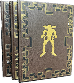 Lucky Luke Luxusausgabe in braunen Kunstleder gebunden