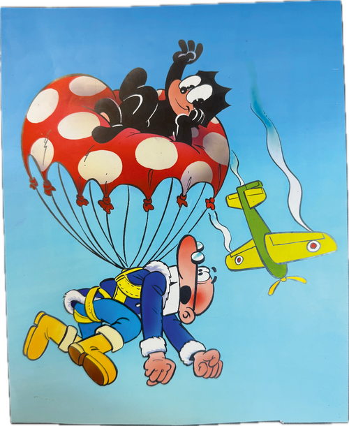 Felix Zeichner Heinz Fechner (1920-2004) - Comicoriginalcoverzeichnung mit “Clever & Smart” (Bastei Verlag)