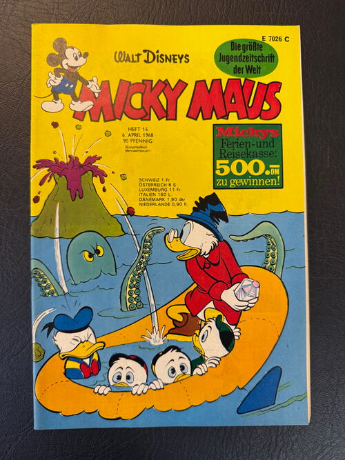 Micky Maus Jahrgang 1968 (Ehapa Verlag ab 1951) Nummer 14 mit Klappseiten