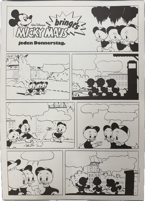 Micky Maus bringts jeden Donnerstag Ankündigungsplskat.