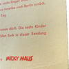 Micky Maus Beilage SFB Zettel von 1956 aus Heft 24
