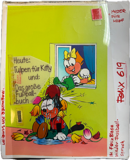 Felix Zeichner Heinz Fechner (1920-2004) - Comicoriginalandruckbogen des Felix Titelbildes von Heft 619 (Bastei Verlag)