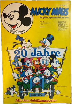 Micky Maus 1971 Heft 35 Top Rarität (Seite 3 Variante)