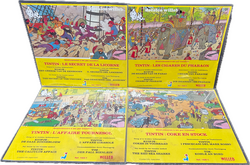 Tim und Struppi - 4er Set alter Rubbelbilder