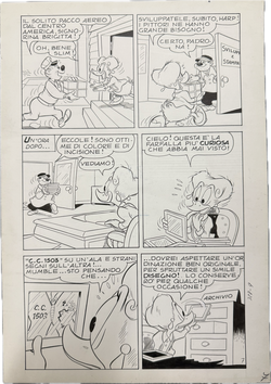 Der Kolumbusfalter - Originalseite 55 aus dem legendären Lustigen Taschenbuch 1