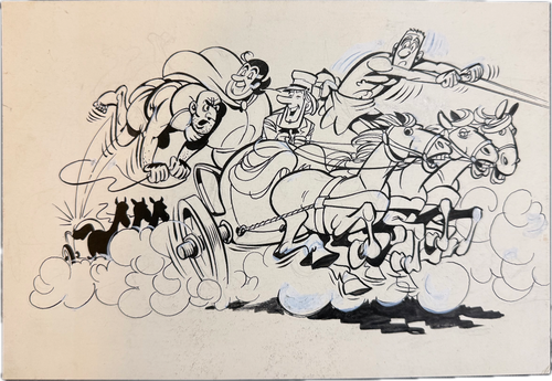 Felix Zeichner Heinz Fechner (1920-2004) - Comicoriginalzeichnung mit Wastl (Bastei Verlag)