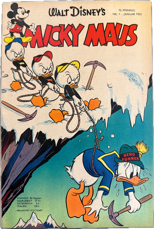 Micky Maus Jahrgang 1953 Nummer 1 -  (Ehapa Verlag ab 1951) Sensation!