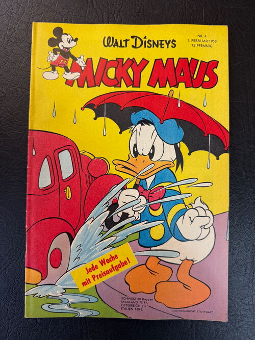 Micky Maus Jahrgang 1958 Nummer  4 (Ehapa Verlag ab 1951)