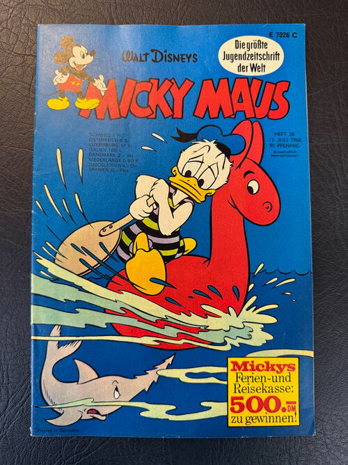 Micky Maus Jahrgang 1968 (Ehapa Verlag ab 1951) Nummer 28 mit Klappseiten