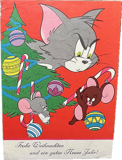 Tom und Jerry Weihnachtsgrusskarte
