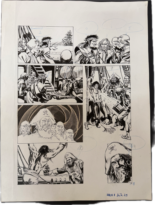 Captain Terror Originaseite aus der Feder von Josep Gual Tutusaus (Veröffentlich im Zack Heft 8 / 1976)