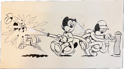 Felix Zeichner Heinz Fechner (1920-2004) - Comicoriginalentwurfszeichnung zum Felix Heft 710 passend (Bastei Verlag)