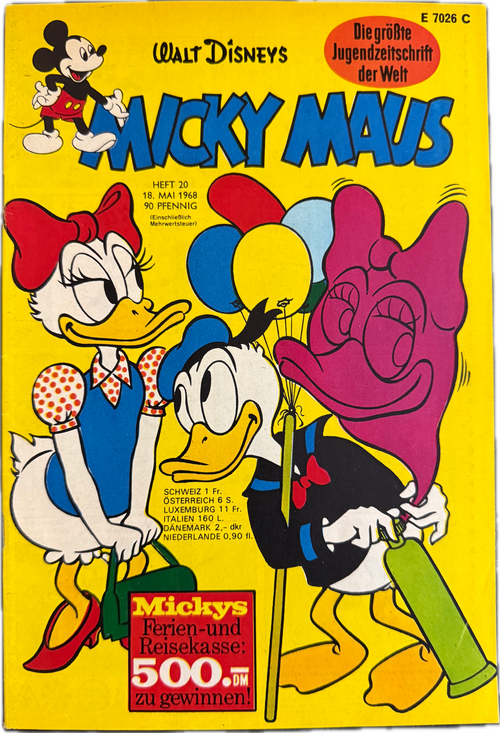 Micky Maus Jahrgang 1968 (Ehapa Verlag ab 1951) Nummer 20 mit Klappseiten