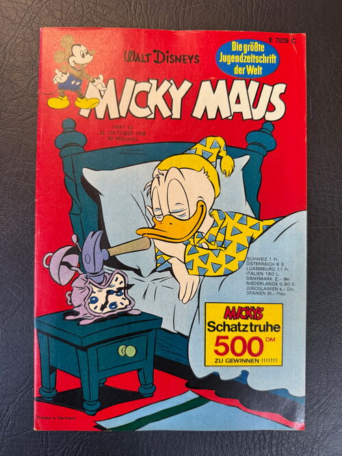Micky Maus Jahrgang 1968 (Ehapa Verlag ab 1951) Nummer 43 mit Klappseiten