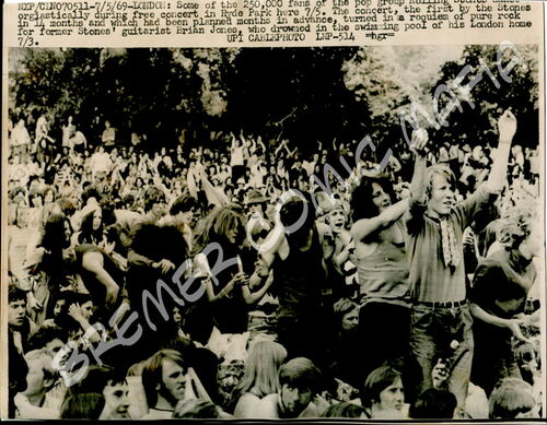 Rolling Stones Pressefoto der 60er Jahre - Hyde Park Open-Air Konzert  (Motiv 169 )