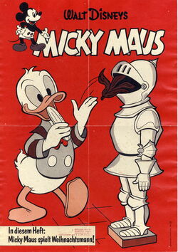 Micky Maus Ankündigungsplakat „Ritter und Bananenschale“ (60er Jahre)