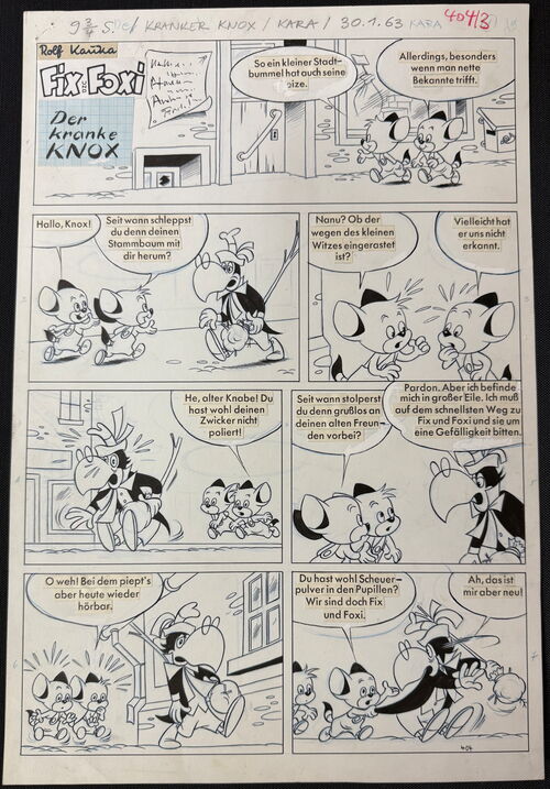 Fix und Foxi - 9seitige Originalstory aus Heft 404