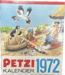 Petzi Kalender aus dem Jahr 1972