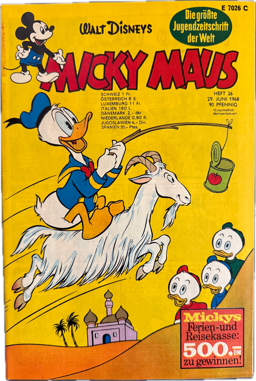 Micky Maus Jahrgang 1968 (Ehapa Verlag ab 1951) Nummer 26 mit Klappseiten