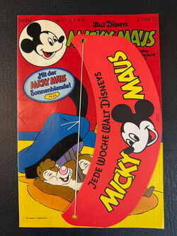 Micky Maus Jahrgang 1975 (Ehapa Verlag ab 1951) Nummer 27 mit loser Sonnenblende