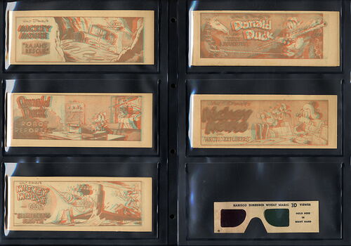 Original amerikanische 3D Disney Piccolos aus dem Jahr 1954 Cheerios 3-D Giveaways - Paket