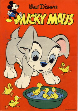 Micky Maus Ankündigungsplakat „Strolchi und die Küken“ (Heft 20/1959)