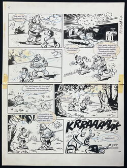 Mischa „Jagd nach dem Laser“ Originalseite 27 aus Fix und Foxi 22.Jahrgang Heft 51