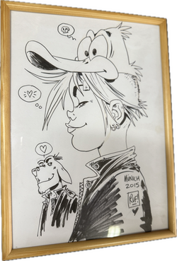 Typ mit Duck-Cap. Gezeichnet von RUF