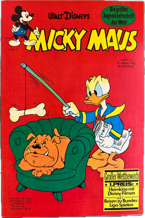 Micky Maus Jahrgang 1965(Ehapa Verlag ab 1951) Nummer 13